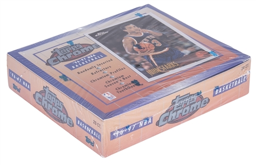 1996-97 Topps Chrome Basketball Unopened Box (20 Packs) - Possible Kobe Bryant Rookie Card!